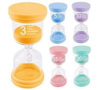 5 PC Class a clessidra 5 Colori 3 // 10/15/30 Minute Timer educativo colorato per bambini Timer Orologio Sand Sand Time for Kids Games Classroom Home Office Kitchen