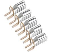 5 PC Practical estensione per estensione per le forme in alluminio Guida alla forma riutilizzabile Guida per nail art francese acrilica portatile per smalto in gel (argento)