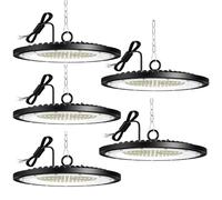5 PCS 200W Faretto LED UFO, 26000LM UFO Lampada da Officina, 6000K-6500K Bianco Freddo LED High Bay Light, IP65 Super luminoso Fari Potente Risparmio Energetico Faretto per Soggiorno Officine