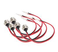 5 Pcs 3 Pin Inline Charging Port, Charging Connector Simple Setup Charging Socket for Electric Scooter Universal Scooter Battery Charger