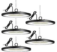 5 PCS 300W Faretto LED UFO, 40000LM UFO Lampada da Officina, 6000K-6500K Bianco Freddo LED High Bay Light, IP65 Super luminoso Fari Potente Risparmio Energetico Faretto per Soggiorno Officine