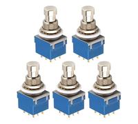 5 Pcs 9 Pin Rast Stomps Push Button Piedi Interruttore Chitarra Effetto Pedale 3PDT Interruttore a pedale True Bypass facile da usare