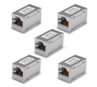 5 PCS Accoppiatore Rj45 Femmina Schermato,Connettore Rj45 Femmina, Connettore Cat6, Cavo Di Rete per Cavo Ethernet,Patch Cat7 Cat6a Cat6 Cat5e Cat5 Schermato