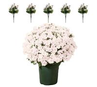5 PCS Artificial Outdoor Sunset Mums Flowers, Colorful, Artificial Decorative Bouquets for Indoor and Outdoor(Pink)