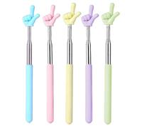 5 PCS Bacchetta Telescopica Allungabile, Mini Bastone Retrattile per Insegnanti Puntatore Retrattile Puntatore Aula Puntatore Retrattile per Presentatore Forma del Dito Ausili per Insegnanti