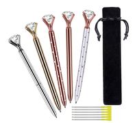 5 Pcs Big Cristallo Diamante a Sfera Penmetal Penna Ufficio Supplies