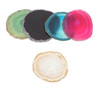 5 Pcs Blue Agate Coaster Ufficio Squisito Sottobicchiere in Agata