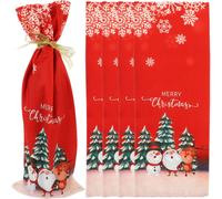 5 Pcs Buste Bottiglie Piccole Borse Con Coulisse Confezioni Di Sacchetti