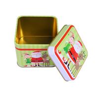 5 Pcs Christmas Tin Box for Decoration Scatole Natale Per Biscotti Snowman Di