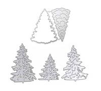 5 Pcs Christmas Tree Mold for Holiday Greetings Fustelle Per Metallo
