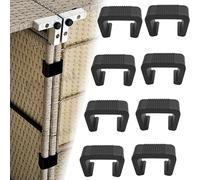 5 Pcs Clip per Mobili da giardino in rattan Clip per Mobili in Vimini può Essere Utilizzato Esterni in vimini in plastica per patio, Clip di fissaggio per divano Sedie in rattan e mobili(Nero)