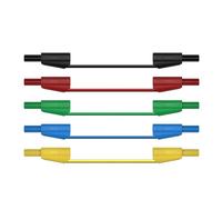 5 Pcs Conducibilità Tappi Banana Filo Cavo Prova Sicurezza 1 Metro PA E Cavo In Ottone Set Cavi Rapidi Per Strumenti Da Laboratorio HDPE Isolato Test Elettronico