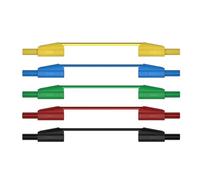 5 Pcs Conducibilità Tappi Banana Filo Cavo Prova Sicurezza 1 Metro PA E In Ottone Set Cavi Rapidi Per Strumenti Da Laboratorio HDPE Isolato Test Elettronico