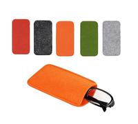 5 Pcs Custodia Occhiali in Feltro, Borsa Portatile Per Occhiali Da Sole E Da Vista, Protezione Da Graffi, Multicolore (Grigio Scuro, Grigio Chiaro, Arancione, Rosso, Verde)