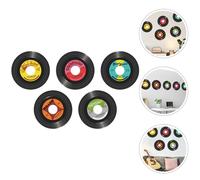 5 Pcs Decorazione Di Dischi in Vinile Decalcomanie Decorative Per Da Parete