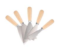 5 Pcs Espatula Masilla, Llana para Alisar Paredes, Espátulas Masilla, Espátula con Mango de Madera, Espatulas Pintura, Espátula para Alisar Paredes Rellenar Raspar Pintura o Papel Tapiz (1/2/3/4/5")