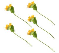 5 Pcs Fiore Artificiale Girasoli Gialli Allestimento Floreale Per Matrimonio