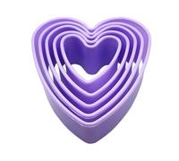 5 PCS Formine per Biscotti Coppapasta Tagliapasta Aperta Stampi per Biscotti Stampini Dolci per Pasticceria Fondente Sandwich Decorazione Torte Bambini Argilla (CUORE)