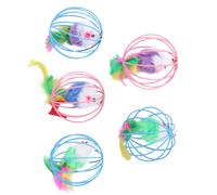 5 Pcs Gabbia Per Topi Gioco Gatti Interattivo Giocattoli Stimolanti