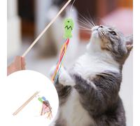 5 Pcs Gatto Teaser Bacchetta Giocattolo Giocattoli Interattivi Per Gatti