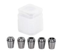 5 Pcs High Carbon Steel Spring Collet Set | Strong Grip & High Accuracy for CNC Lathe/Milling Machine | 4 Jaw Construction Ensures Stability