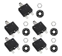 5 Pcs Interruttore a Pulsante 5A 125/250V AC 50V DC, per Protezione Sovraccarico