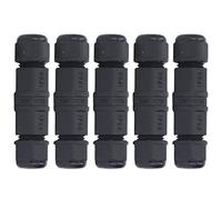 5 Pcs IP68 Waterproof Cable Connector 380V 16A Outdoor Electrical Connectors for Industrial Equipment, PA66 Rubber Sealed Screw Crimp Junction Box Connector for LED Lighting Ship