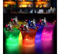 5 PCS LED Secchiello per il ghiaccio 5L illuminato con 7 colori cambiano barra
