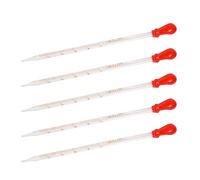 5 Pcs Liquid Pipettes Glass Scale Graduated Pipette Transparent Glass Liquid Droppers 0.5ml 1ml 2ml 3ml 5ml 10ml Biology