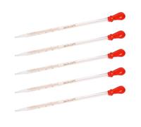 5 Pcs Liquid Pipettes Glass Scale Graduated Pipette Transparent Glass Liquid Droppers 0.5ml 1ml 2ml 3ml 5ml 10ml Biology