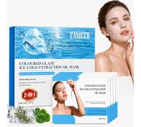 5 PCS Maschera in Tessuto Idratante e Lenitiva, Calma Rapidamente la Pelle | Maschera Viso a Doppio Strato con Olio di Cedro, Menta e Rosmarino, Minimizza i Pori e Migliora l'Elasticità