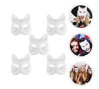 5 Pcs Mascherine Carnevale Maschere Animali Maschera Verniciabile