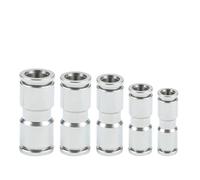 5 Pcs Metal Pneumatic Connection Air Tube Nickel Plated Brass Fitting Pipe Fittings Hose Connector PU 4-12mm Lot(PU12-12)