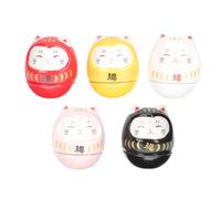5 Pcs Ornamento Gatto Fortunato Bambino Ufficio Di Figura Statua