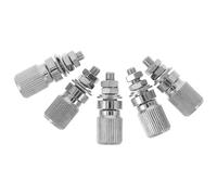 5 Pcs Palo Di Messa Terra in Metallo Connettori Banana Per Diffusori Spina
