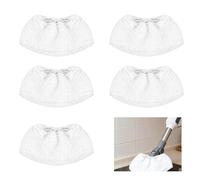 5 pcs Panni in Microfibra, Tampone di Ricambio lavabili MOP Pad Sostituzione Microfibra Morbida Panni in Tessuto Panni Spessi Riutilizzabili for Scopa a Vapore per la Pulizia Quotidiana e Tou