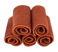5 Pcs Pannolino del Bambino Liners Marrone Morbido Pannolino Lavabile in Stoffa 4 Strati Inserto Bambù Riutilizzabile Liner Nappy Pad per Bambini Appena Nati