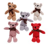 5 Pcs Peluche Piccoli Carini Orso Imbottito Simulazione Giocattolo Animale
