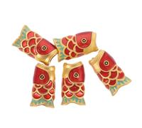 5 Pcs Perline Di Pesce Con Foro Grande Perle Largo Ciondoli Gioielli
