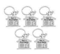5 Pcs Portachiavi Casa Nuova First Home Keyring Per Le Coppie Ciondolo Zaino