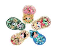 5 PCS Portachiavi Con Pittura Perline Fango Della Borsa Accessori Catena Chiave