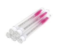 5 Pcs Portatile Ciglia Pennello con Tubo Viaggio Antipolvere Monouso Sopracciglio Ciglia Spazzole Forniture di Bellezza Argento No. 1