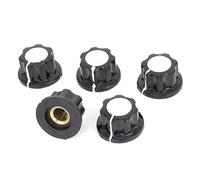 5 Pcs Resistori Variabili 6mm Foro Albero 16mm Cap Dia Amplificatore Potenziometro Potenziometri Manopole Nero AMNzOgOdL