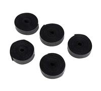 5 Pcs Self Adhesive Hook and Loop Tape | Cable Wire Organizer for Home Office | 1.5m Length, DIY Cut to Size | Cord Management/Cable Ties for Electronics (Nera)