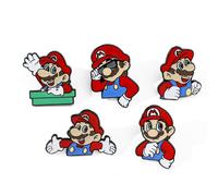 5 PCS SET SPILLE PINS SUPER MARIO BADGE VIDEOGAMES GADGET