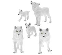5 Pcs Statuette Di Animali Animale Simulato Giocattoli Simulazione