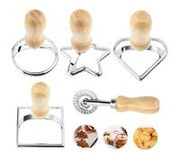 5 Pcs Taglia Ravioli, Stampo Ravioli, Set di Formine per Ravioli, Stampo per Ravioli Quadrati, Stella, Cuore, Cerchio, per Fare Ravioli, Pasta, Gnocchi e Biscotti