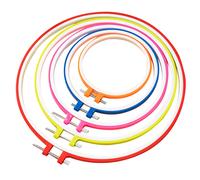 5 Pcs Telai Per Punto Croce in Plastica Cerchi Da Ricamo Rotondi Telaio