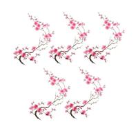 5 Pcs Vibrant Blossom Patches For Backpacks - No-Sew Self-Adhesive