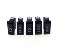 5 pcs x AC 15A 250V /20A 125V 3 Pin SPDT KCD3 ON-OFF-ON 3 Position BLACK Boat Rocker Switch